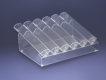 Plexiglass βάση 6 θέσεων με κλίση για μακαρόν