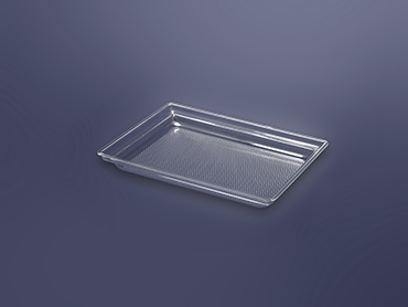 Δίσκος σαγρέ από διαφανές plexiglass για παραλληλόγραμμο σφαιρικό κάλυμμα. Διατίθεται σε 5 μεγέθη