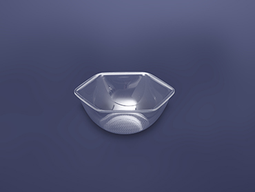 Εξάγωνο μπολ από διαφανές plexiglass. Το προϊόν διατίθεται σε 5 μεγέθη