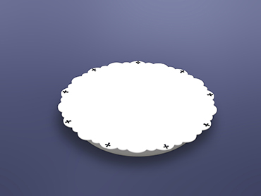 Στρογγυλός δίσκος μνημοσύνου από λευκό plexiglass. Διατίθεται σε δύο μεγέθη