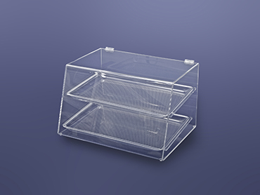 Βιτρίνα δύο θέσεων από διαφανές plexiglass