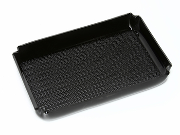 Ακρυλικός δίσκος παρουσίασης από μαύρο plexiglass με ανάγλυφη επιφάνεια
