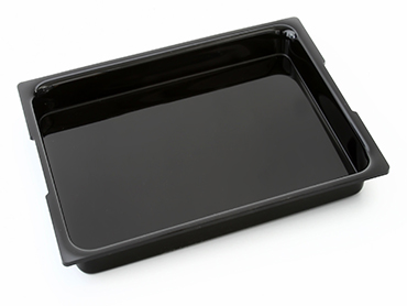 Δίσκος κρεοπωλείου από μαύρο plexiglass 3cm. Διατίθεται σε 3 μεγέθη