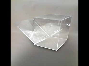 Κουτί από διάφανο plexiglass με ανακλινόμενο καπάκι